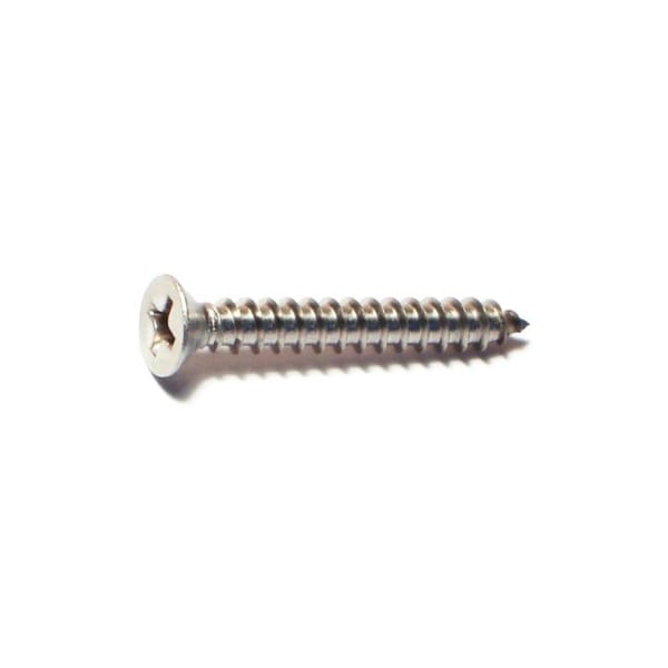 Midwest Fastener Sheet Metal Screw, #8 x 1-1/4 in, 18-8 Stainless Steel Flat Head Phillips Drive, 15 PK 63431 - main